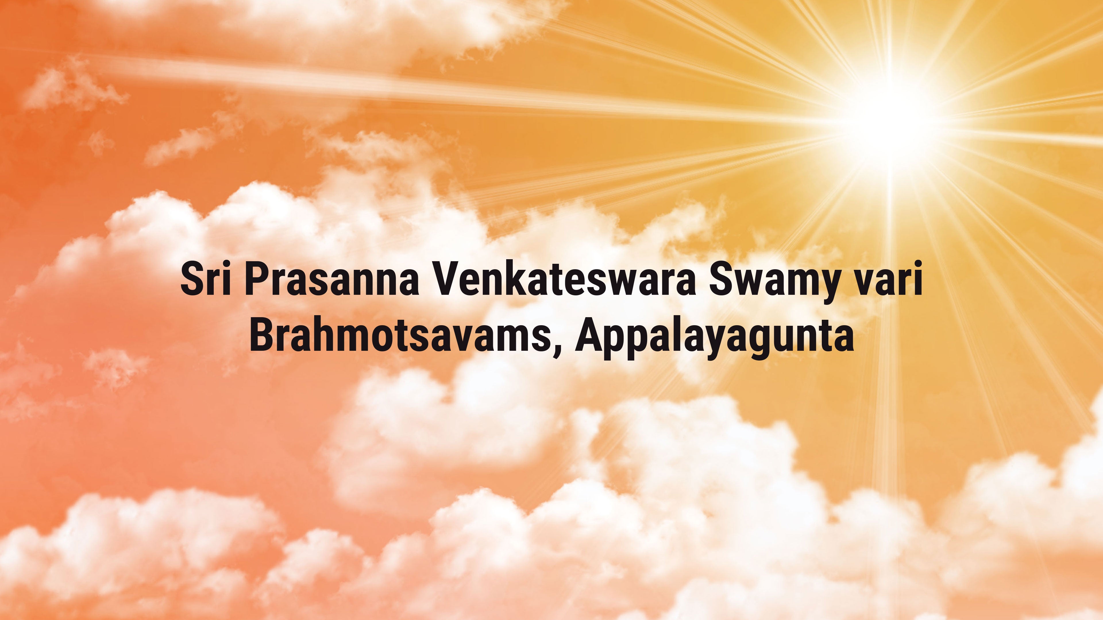 ஸ்ரீ பிரசன்ன வெங்கடேஸ்வர ஸ்வாமி வாரி பிரம்மோத்ஸவம்ஸ், அப்பாலயகுண்டா