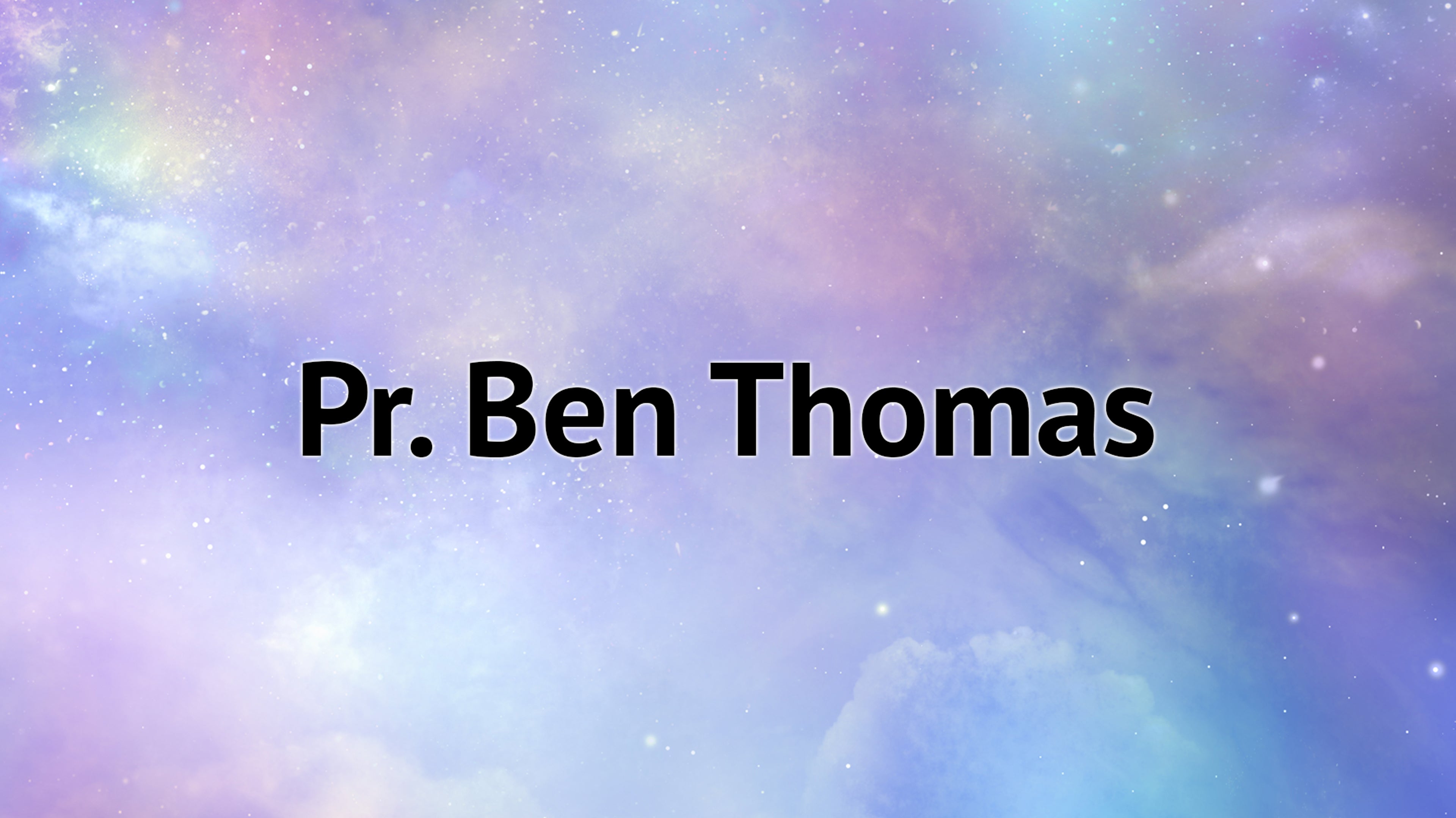Pr. Ben Thomas