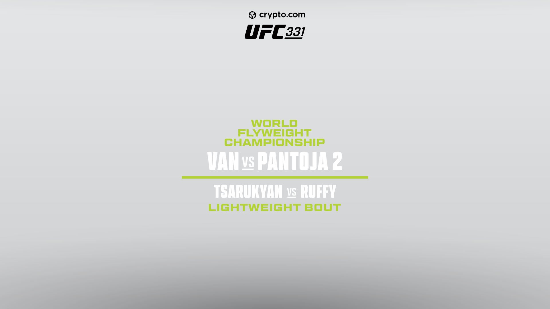 UFC 331: Van vs. Pantoja 2 - Prelims